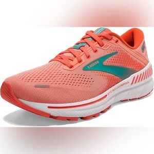 Brooks Women's Adrenaline GTS 22 Coral Pink Running Gym Active Workout Shoes 6.5